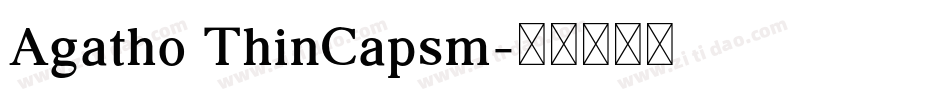 Agatho ThinCapsm字体转换